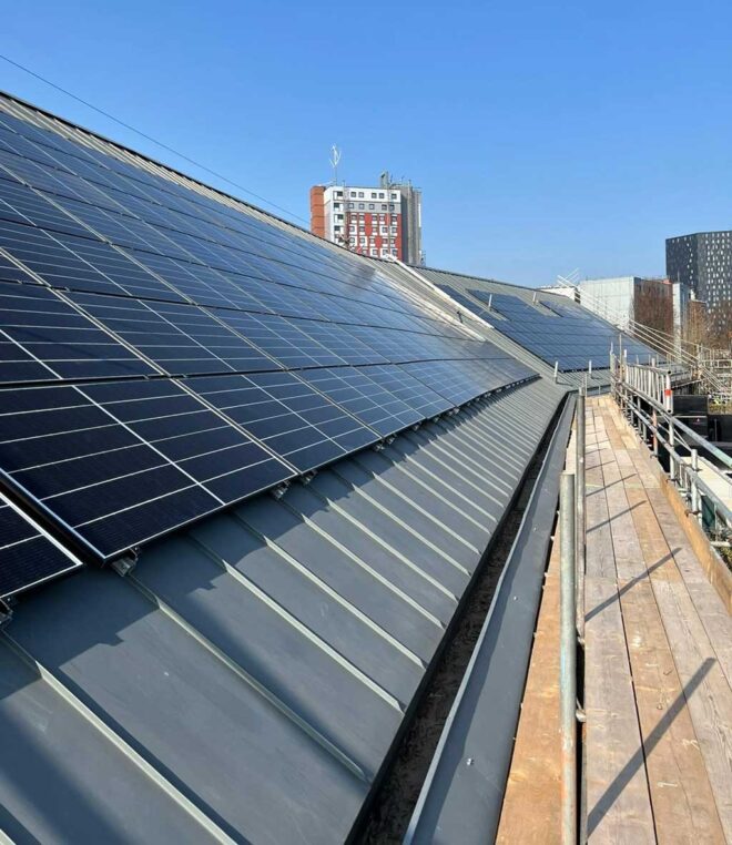 aston university solar panel installation